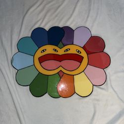 Multi-coloured Takashi Murakami flower wall art #wallart