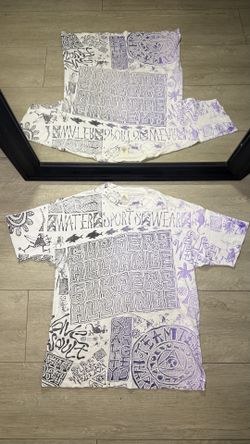 Vintage 1990s Surfers Alliance SpellOut All Over Print Shirt