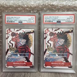 SEQUENTIAL ONE PIECE 2025 MONKEY D. LUFFY 3RD 3 BROTHERS ANN TOURN. #012 PSA 10
