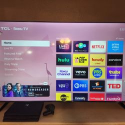 TCL 65" 4K HDR Roku TV W/Remote 