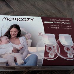 Momcozy S12 Pro V Hands-Free Wearable Breast Pump 3 Modes 9 Suction Levels Portable Electric Pump 2 Pack Cherry Blossom Pink
