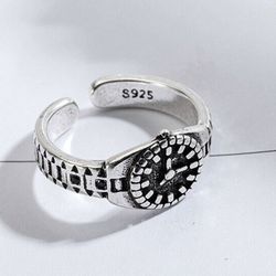925 stamped sterling silver watch ring