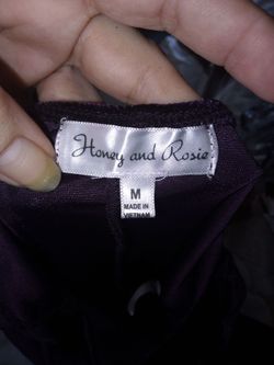 Honey and Rosie Dark Purple Clothing Size M