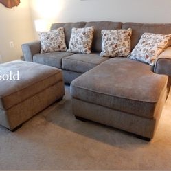 Beige Ashley HomeStores 104” 2pc Patola Park Sectional Sofa with RAF Chaise