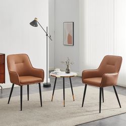 Modern Leather Dining chairs (2)
