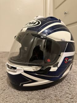 ARAI Moto Helmet White And Blue