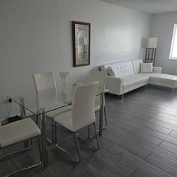 SQUARE DINING TABLE 👌🏻👌🏻 - JUEGO DE COMEDOR 🤍🤍