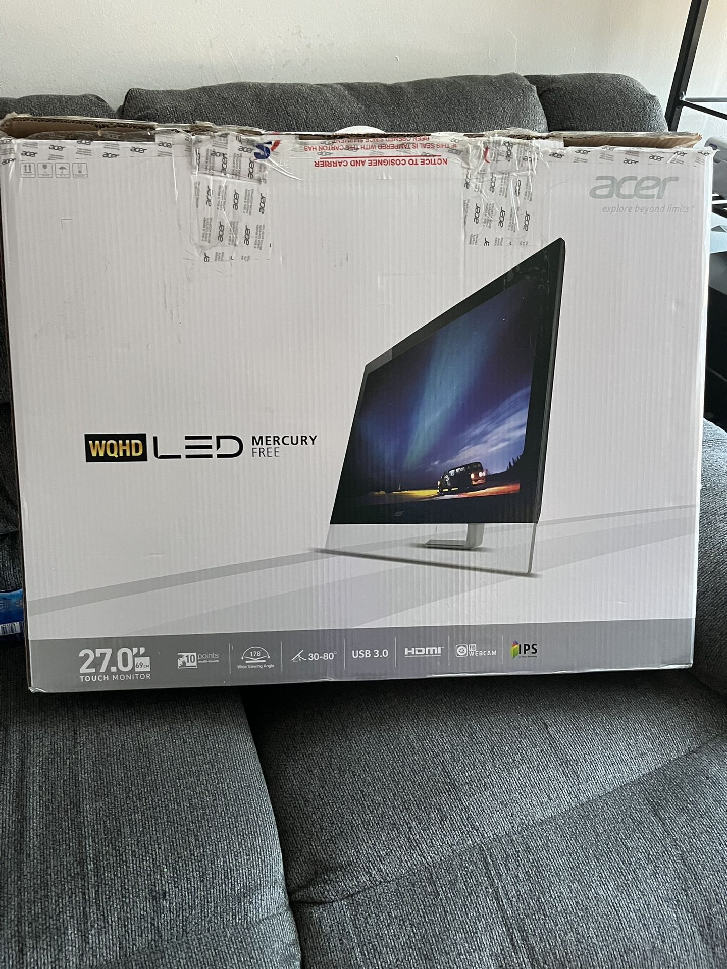 Acer T272HL bmjjz 27-Inch (1920 x 1080) Touch Screen Widescreen Monitor, Black