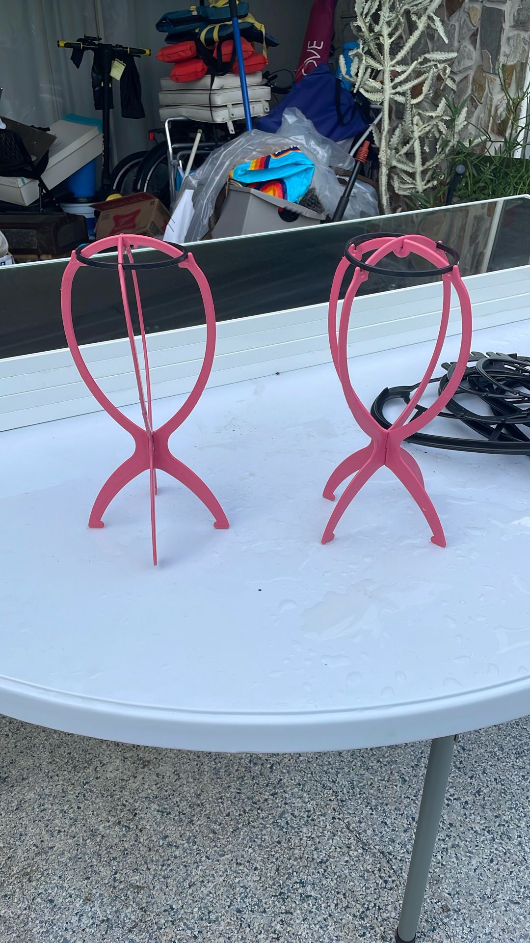 Freestanding /Two wig stands for two dollars