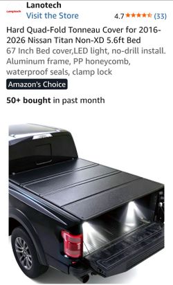 Hard Quad-Fold Tonneau Nissan Titan 5.6ft