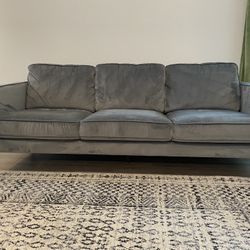 Gray Velvet Couch