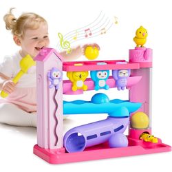 Brand New Toddler Musical Toys for 1+ Years Old Girls,Fine Motor Skills Developmental Baby Toy 12-18-24+ Months,Bilingual Toddler Learning Ball Drop T