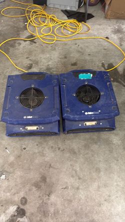 Pair of OdorStop OS1400 Commercial Low-Profile Air Movers / Carpet Fans