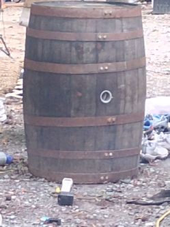 Large Vintage Wooden Oak Barrel