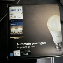 philips hue bridge and 4 light bulbs
