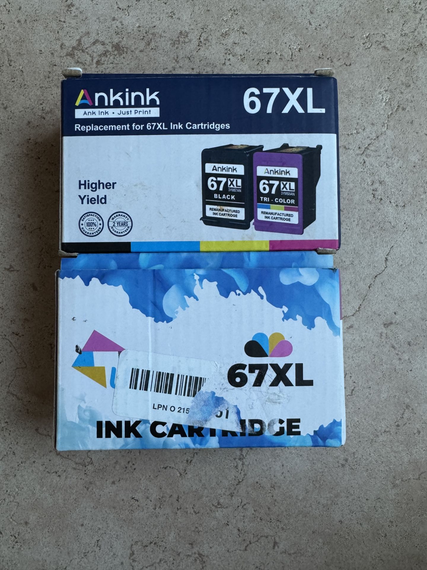 67XL Ink (2 Black, 2 Tricolor)