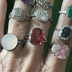 Beautiful 925 Sterling Silver Rings Bracelets