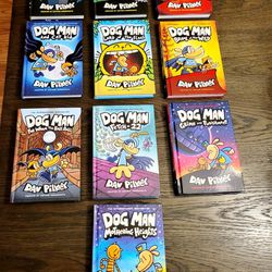 Dog Man Books 1 - 10 and Cat Kid by Dav Pilkey 