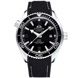 Reloj automático de lujo para hombre, movimiento mecánico de viento automático de alta calidad, correa de goma, calendario luminoso resistente al agua