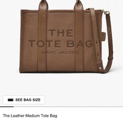 Marc Jacobs The Leather Medium Tote Bag 
