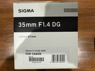 Sigma 35mm F1.4 DG HSM art for Canon EF