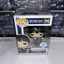 FUNKO POP! #1310 WEDNESDAY ADDAMS W/ CELLO FUNKO SHOP EXCLUSIVE NEW W/ PROTECTOR