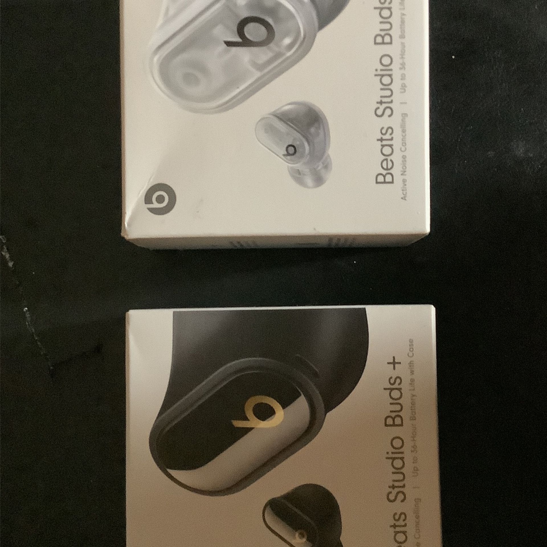 Beats Studio Buds, One Black Set, And One Gray Set