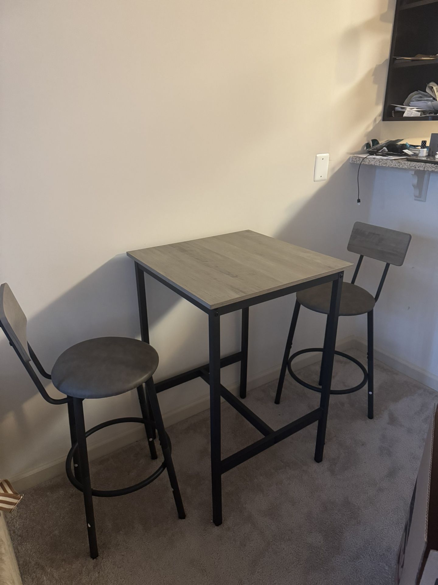 Bar Table and Chairs Set for 2