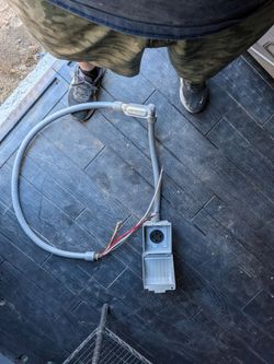Ev charger set up.  5ft electric car charger