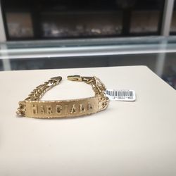 14k Solid Gold I'd Bracelet 33.2 Grams Layaway Available 10% Down If You Are Interested Ask For Maribel Thank You 