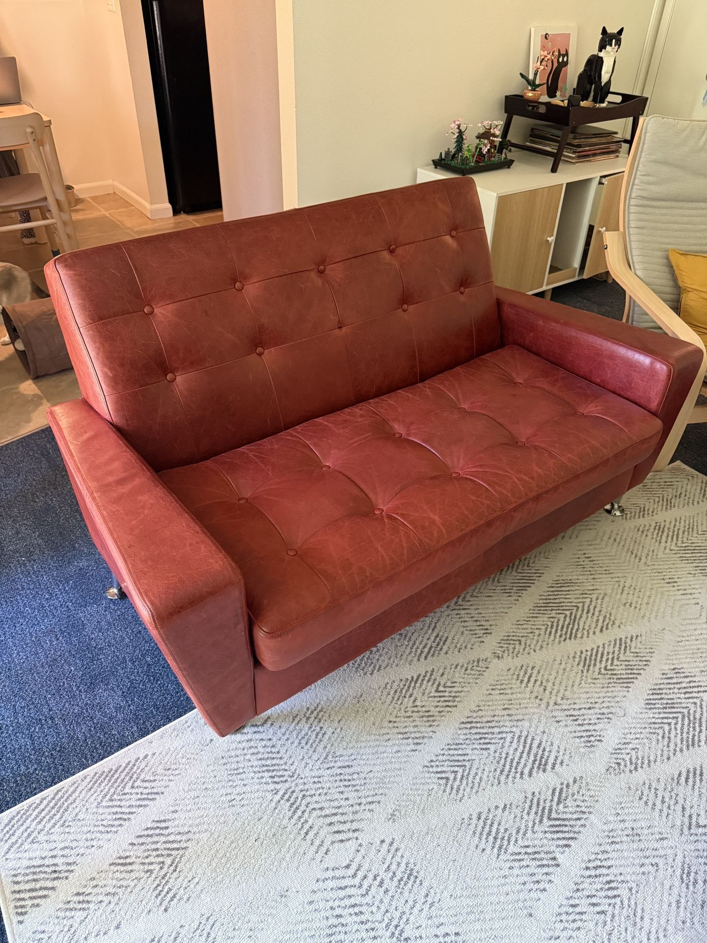Red Leather Couch