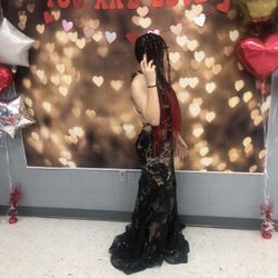  Blondie Nites Black Lace Corset Dress 
