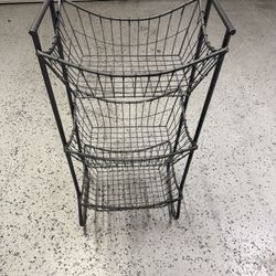 3-Tier Metal Wire Basket Organizer / Storage Rack