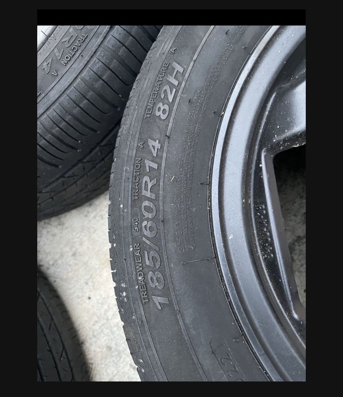 Honda 4x100 Wheels - Premium JDM Passenger Car Tires 4 - 185/60r14 4x100 4x3.94 Stock MR2 AW11 Civic Xa Xb Ia Echo Miata Fit Wheels Rims Tires!!