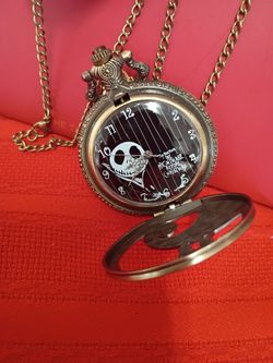 Nightmare Before Christmas Pocket Watch Necklace