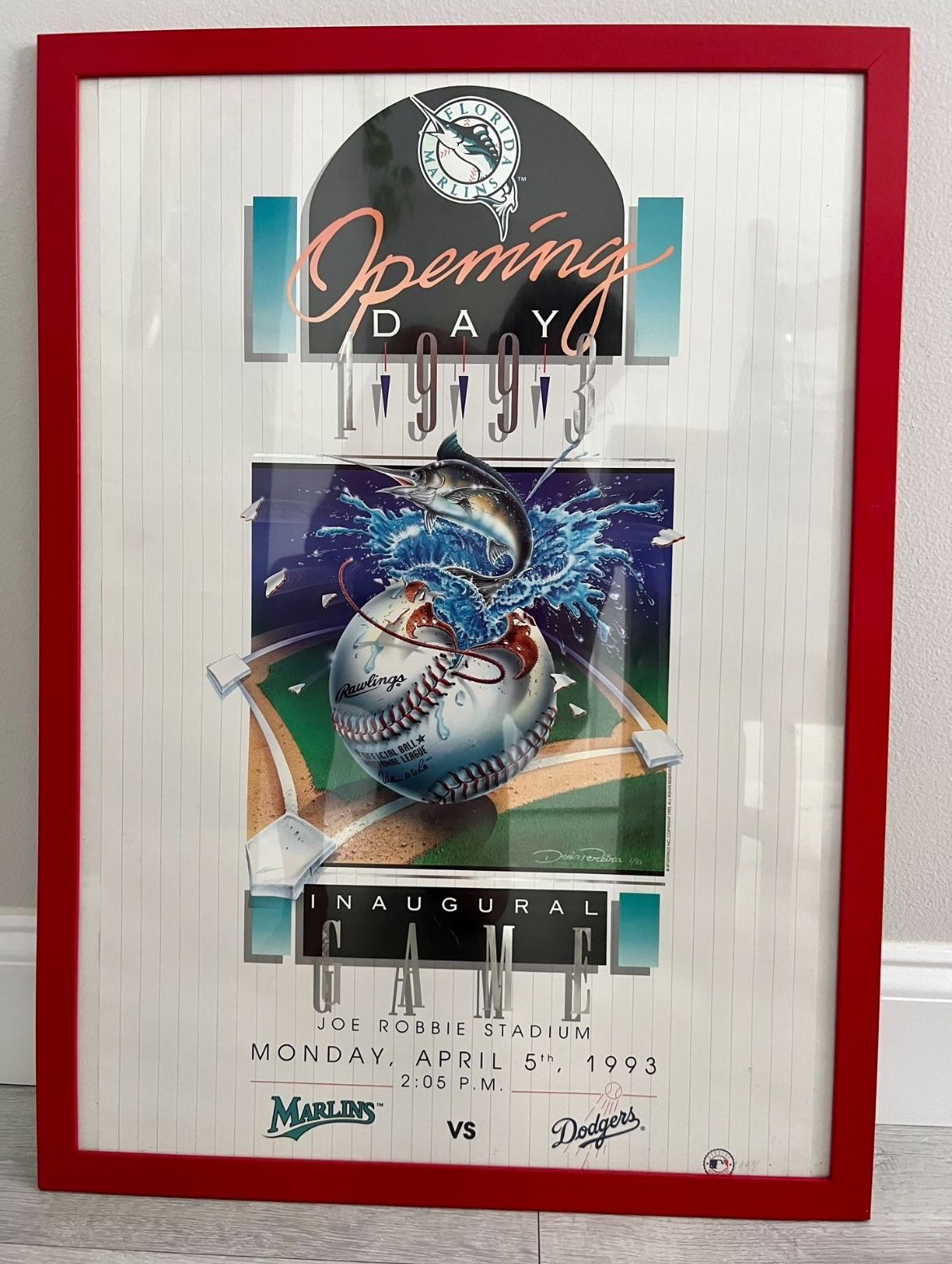 Miami Marlins Inaugural Year Poster 1993