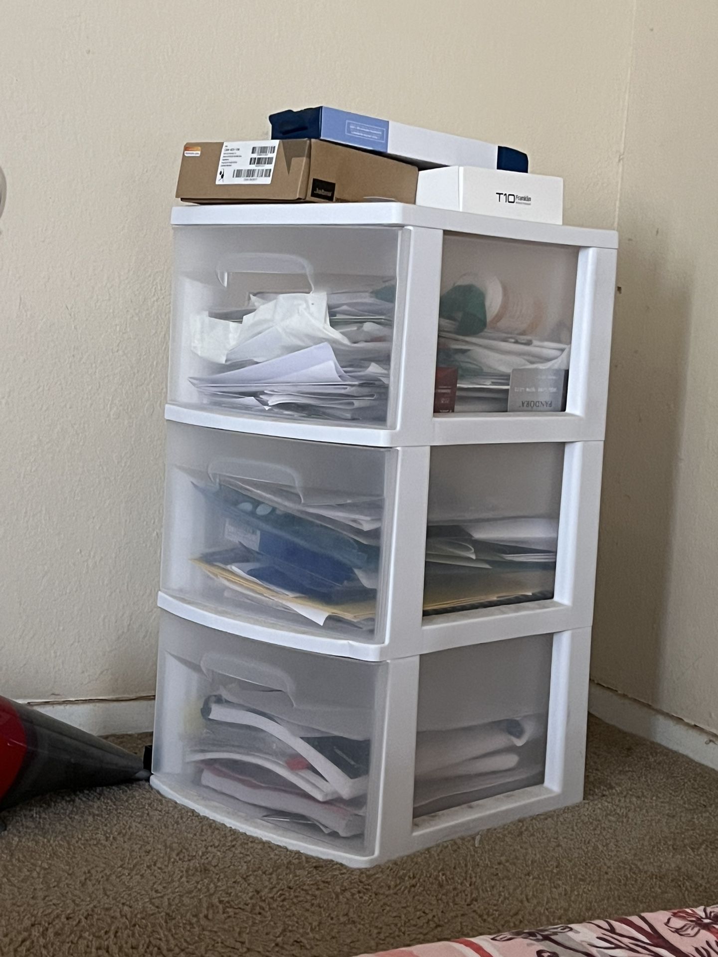 3 Stackable Drawers Plastic