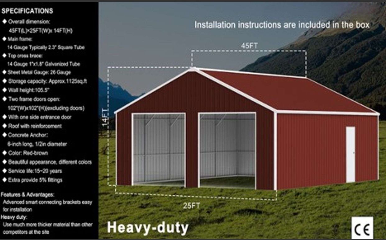 45 X 25 Metal Building 