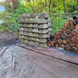 Concrete blocks for deck or patio