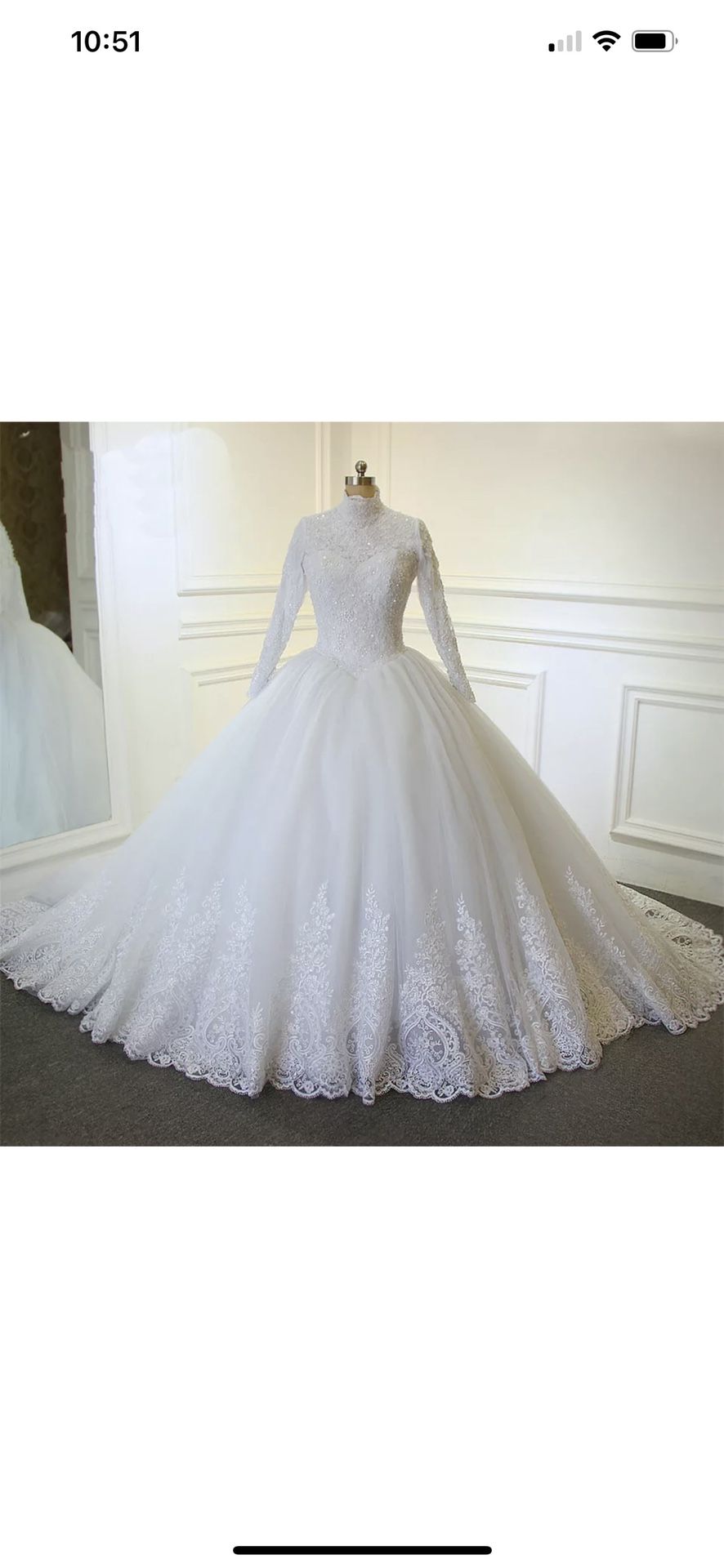 Wedding Dress- Breast Size- 34-36 Inches, Waist Size 32-32 1/2 Inches