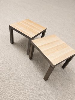2 tan side tables +FREE DELIVERY