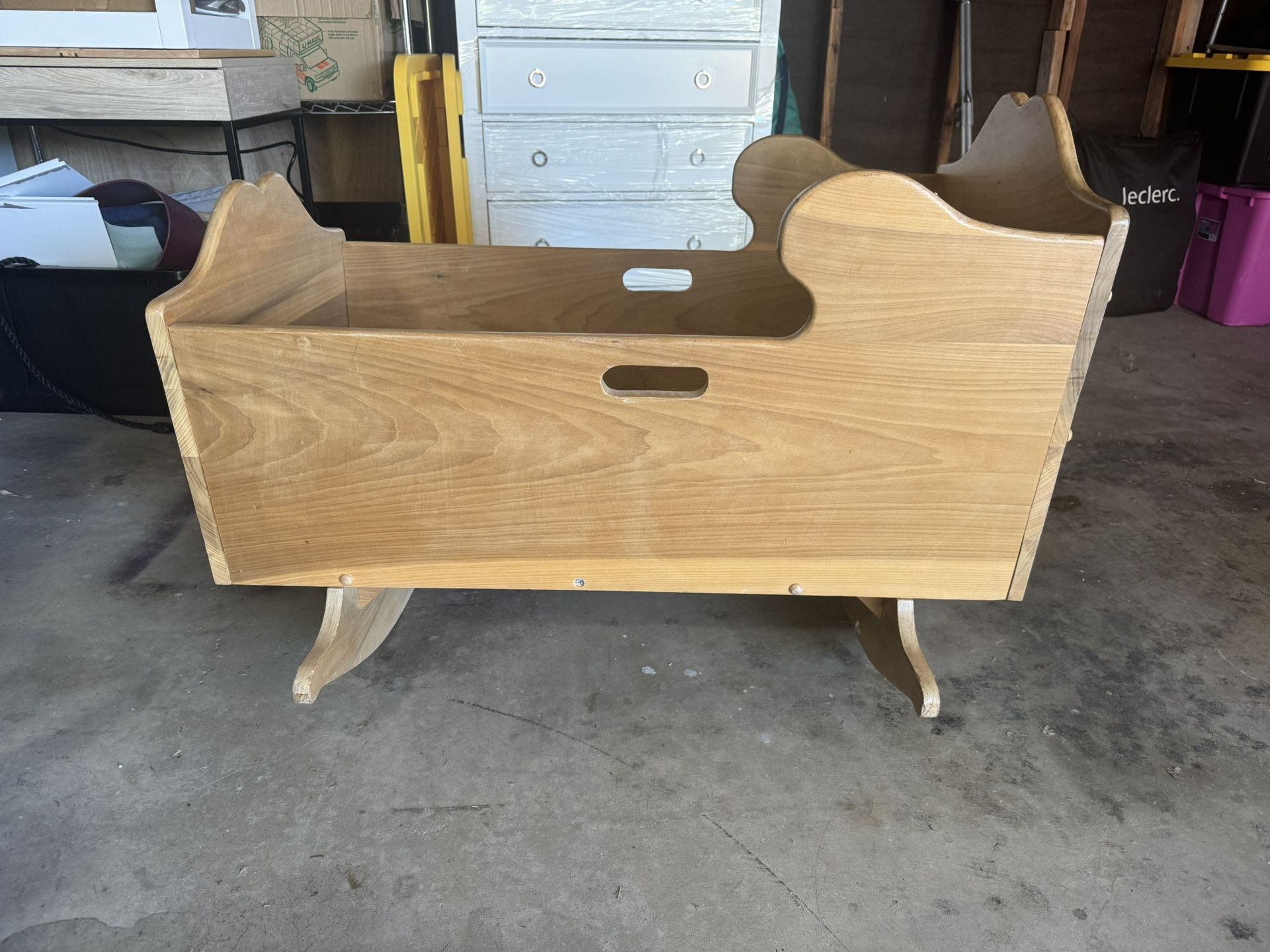 Solid Wood Baby Cradle