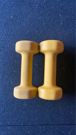 Rubberized Hex 3 pound dumbbells