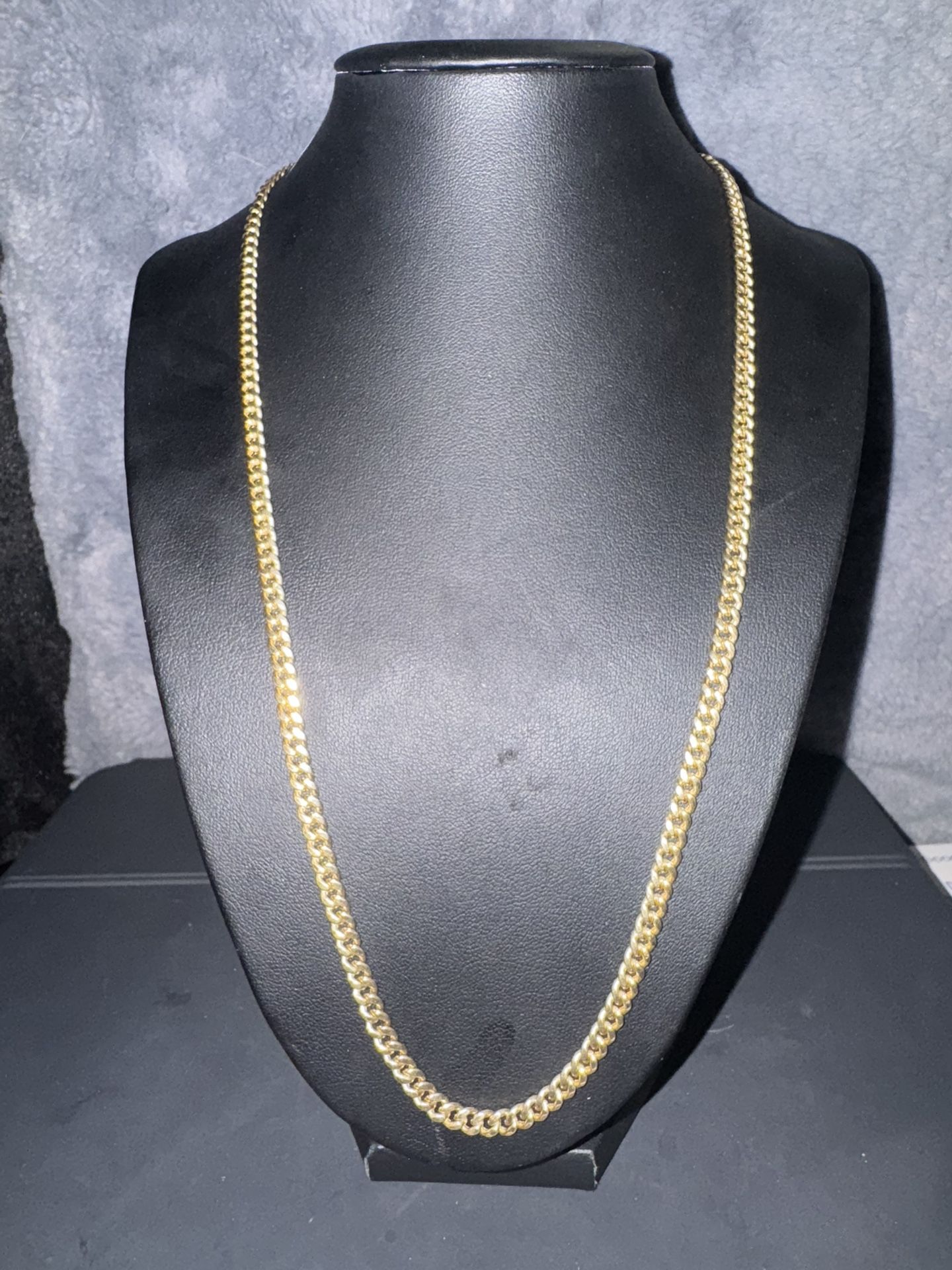 14kk Solid Cuban Link Gold Chain