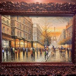 France Picture Oil No Canvas Wall Art