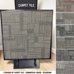 Carpet Tiles - Commercial Grade – (20” x 20”) Tile Pieces - 6 Colors
