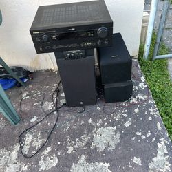 Yamaha Subwoofer Receiver And Speakers