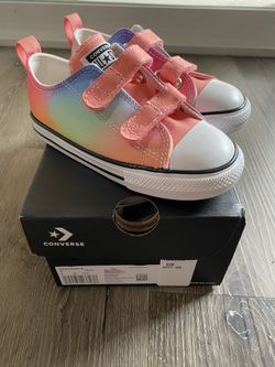 Toddler Girls Converse Chuck Taylor All Star Rainbow Ombre Shoes  Size 9