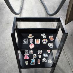Shoe Rack With Horror Stickers