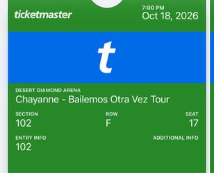 2 boletos Chayanne $300